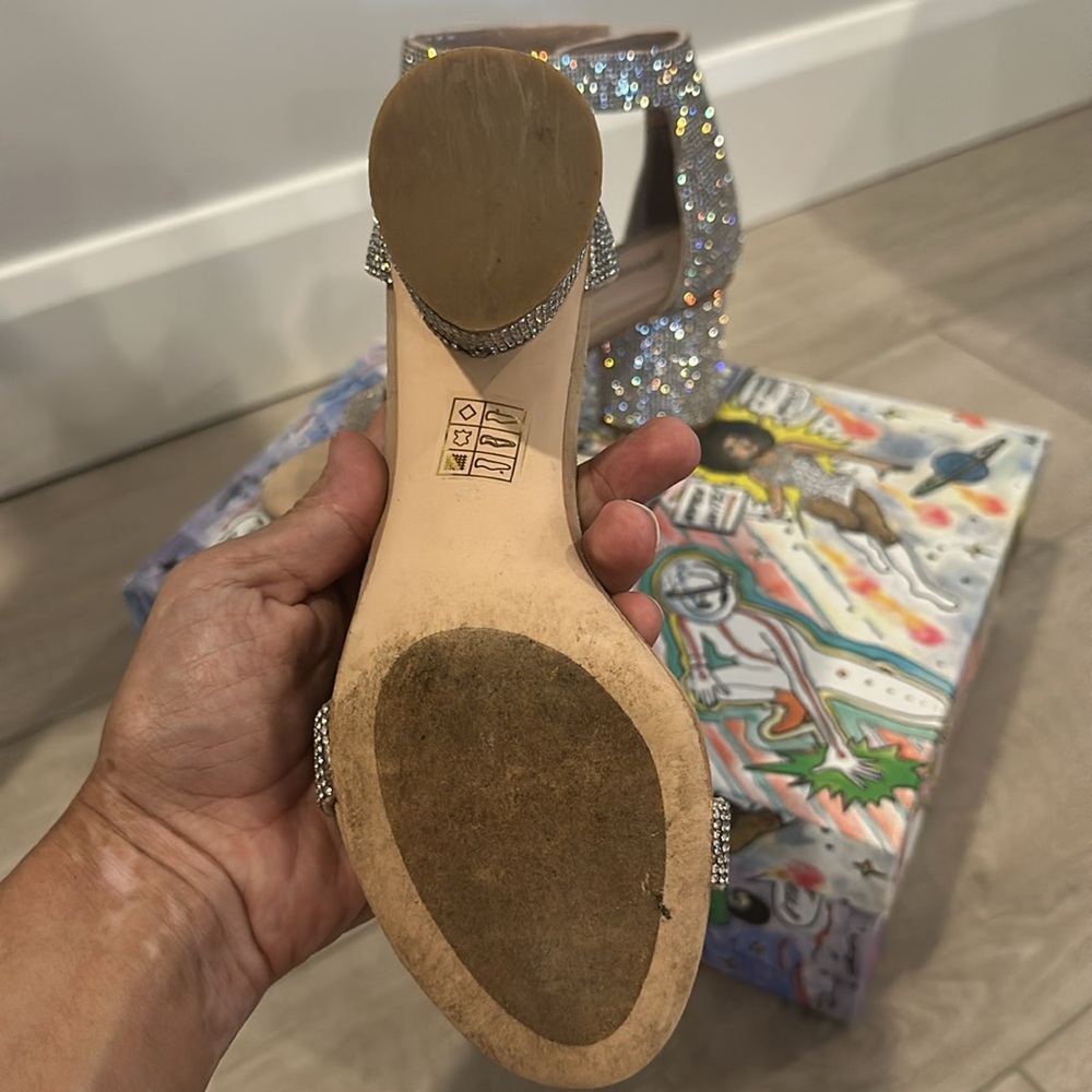 Jeffrey Campbell Rhinestone Ankle Strap Sandals - Picture 4 of 7